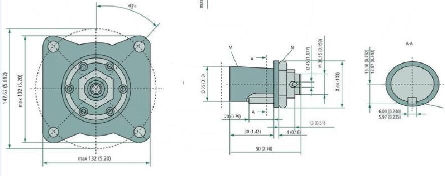 Bmrw Medium Speed Hydraulic Wheel Motor 160cc with 35 mm Tapered Shaft