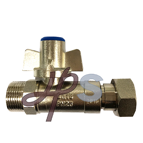 Plated Nickel Brass Lockable Ball Valve with Extension Pipe