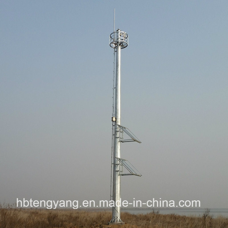 Self Supporting Steel Single Pole Telecommunication Tower