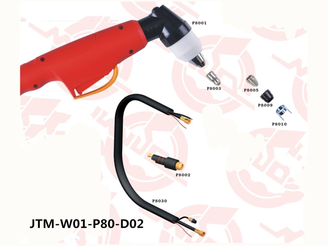 JTM-W01-P80-D02 P80 Plasma high frequency switching Welding Cutting Torch with P8001D handle and stents