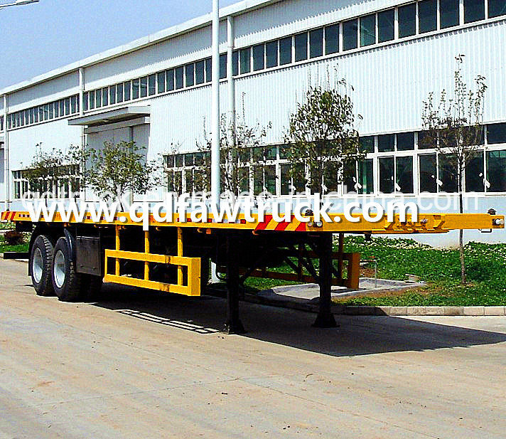 40 Feet 3axles Platfrom Container Cargo Truck /Tractor Semi Trailer