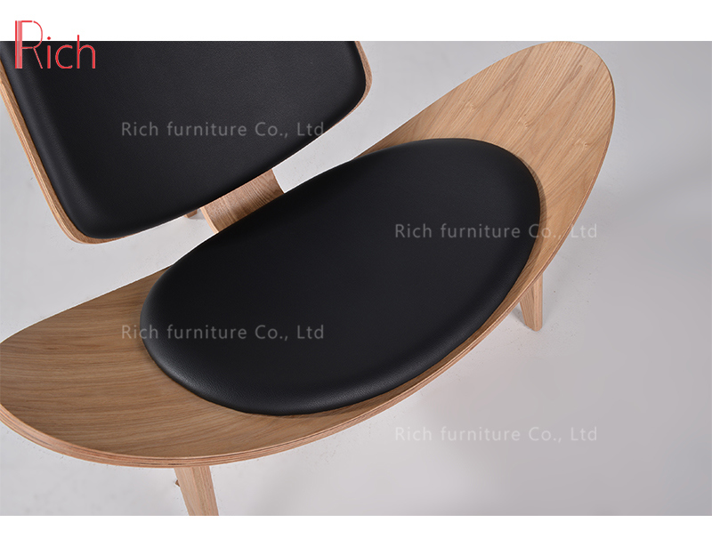 Modern Designer Hans Wenger Shell Wood Veneer Lounge Leisure Chair