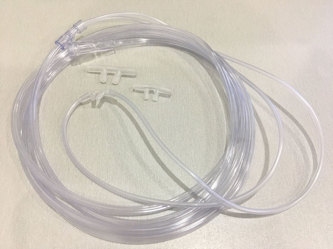 Ce&ISO&FDA Certificated Disposable Nasal Oxygen Cannula in Transparent or Green Color