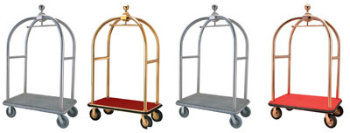 Dome Head Stainless Steel Hotel Luggage Baggage Service Cart (HC-2)