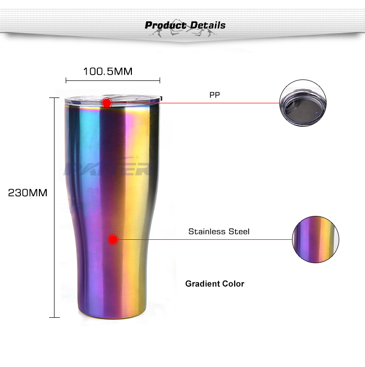 Customzed Logo Shiny 30 Oz Yetti Tumbler