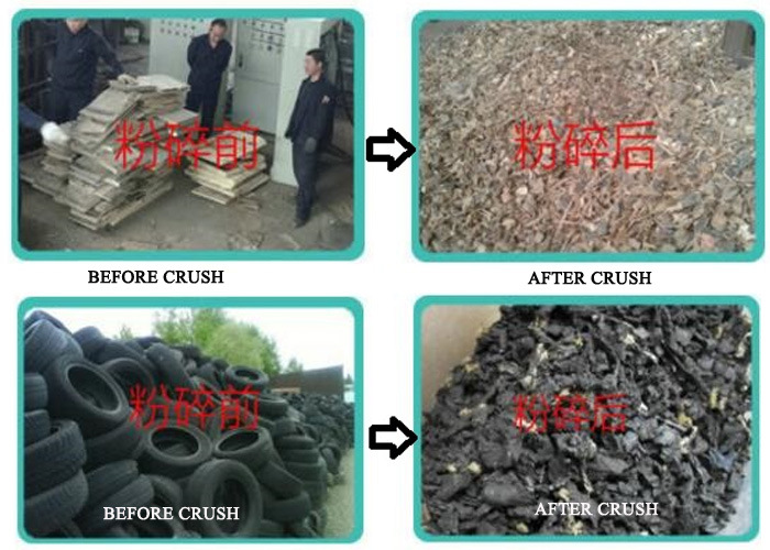 Car Truck Double Shaft Waste Tire Shredding Machine Manufacture