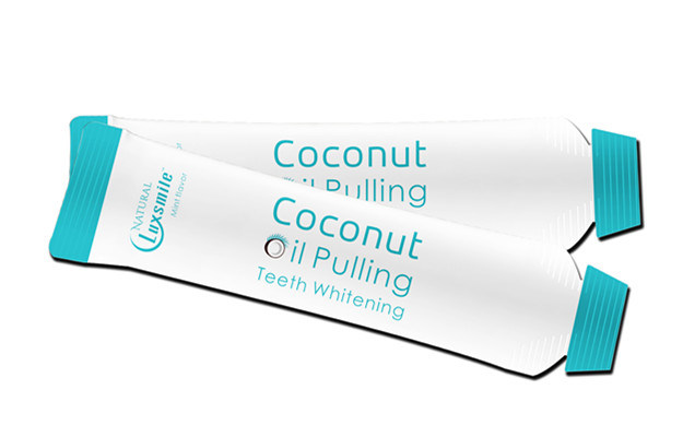 14 Packets Natural Coconut Oil Pulling Teeth Whitening with Coconut Oil