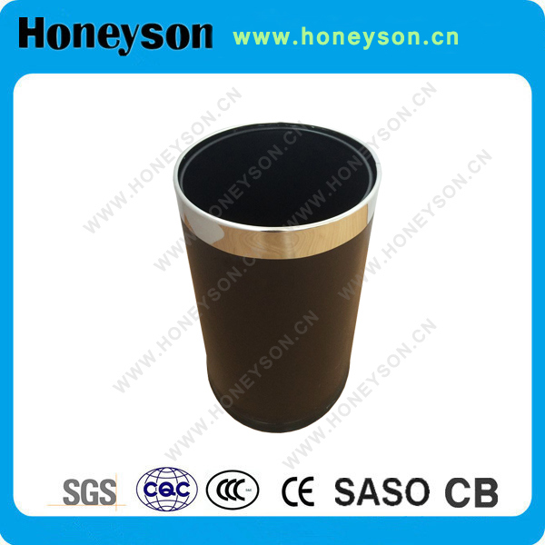 Double Layer Wastebin Outer Wrapped with PU Leather