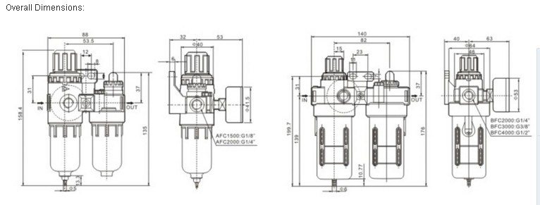 Afc2000 Airtac Type Air Source Treatment Unit Frl