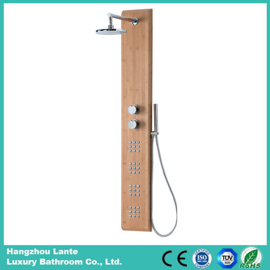 Wall Bath Bamboo Shower Set with Hand-Held Shower (LT-M207)