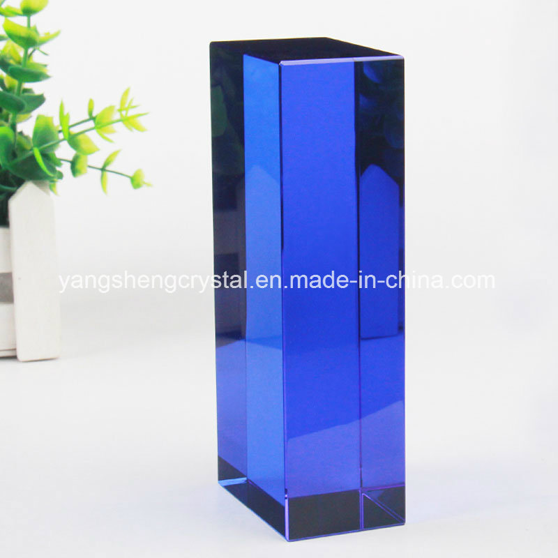 Colored Crystal Cube Customized Logo Etched Crystal Crafts