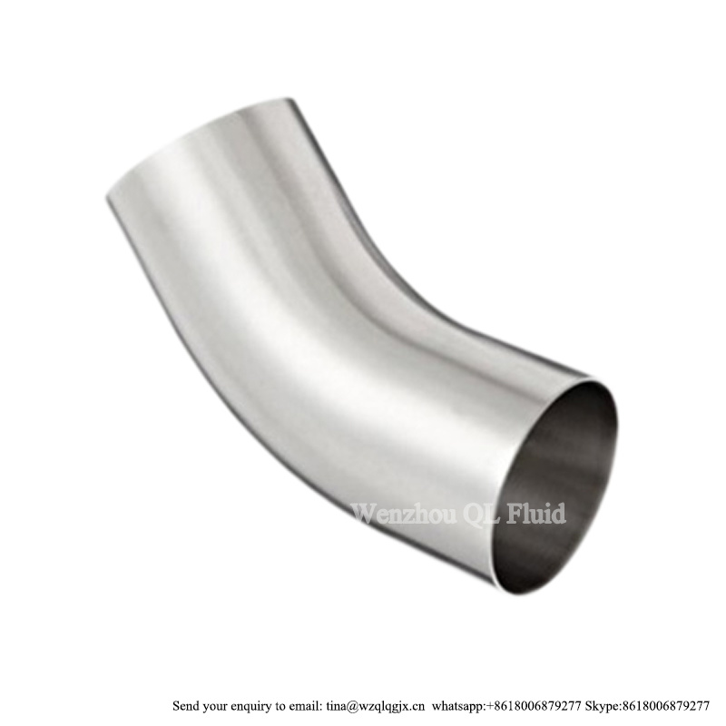Sanitary Stainless Steel 90 Degree Weld Long Radius Elbow/Bend with SMS/3A/DIN/ISO Standard for Food Grade
