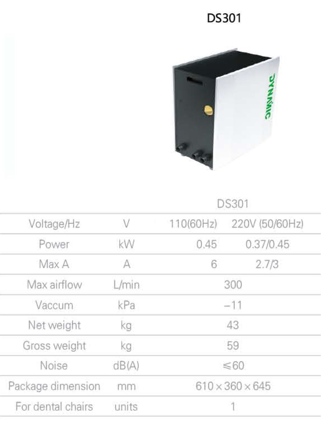 Integral Type Dental Suction Unit