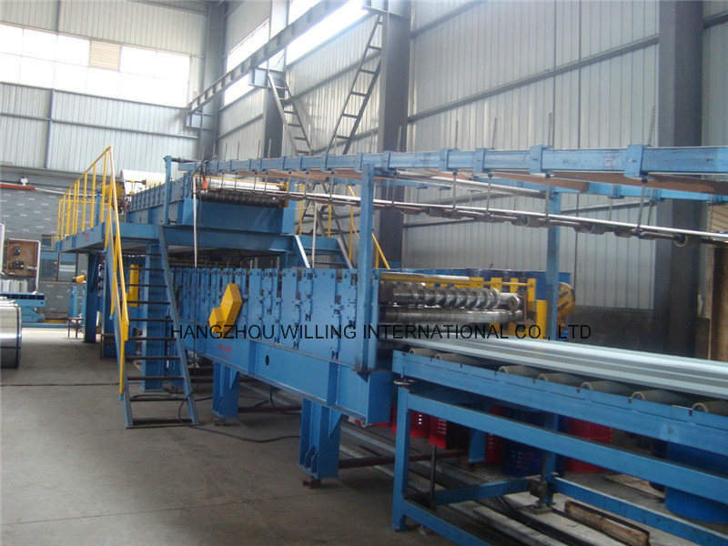 PU Sandwich Panel Roof Making Construction Machine