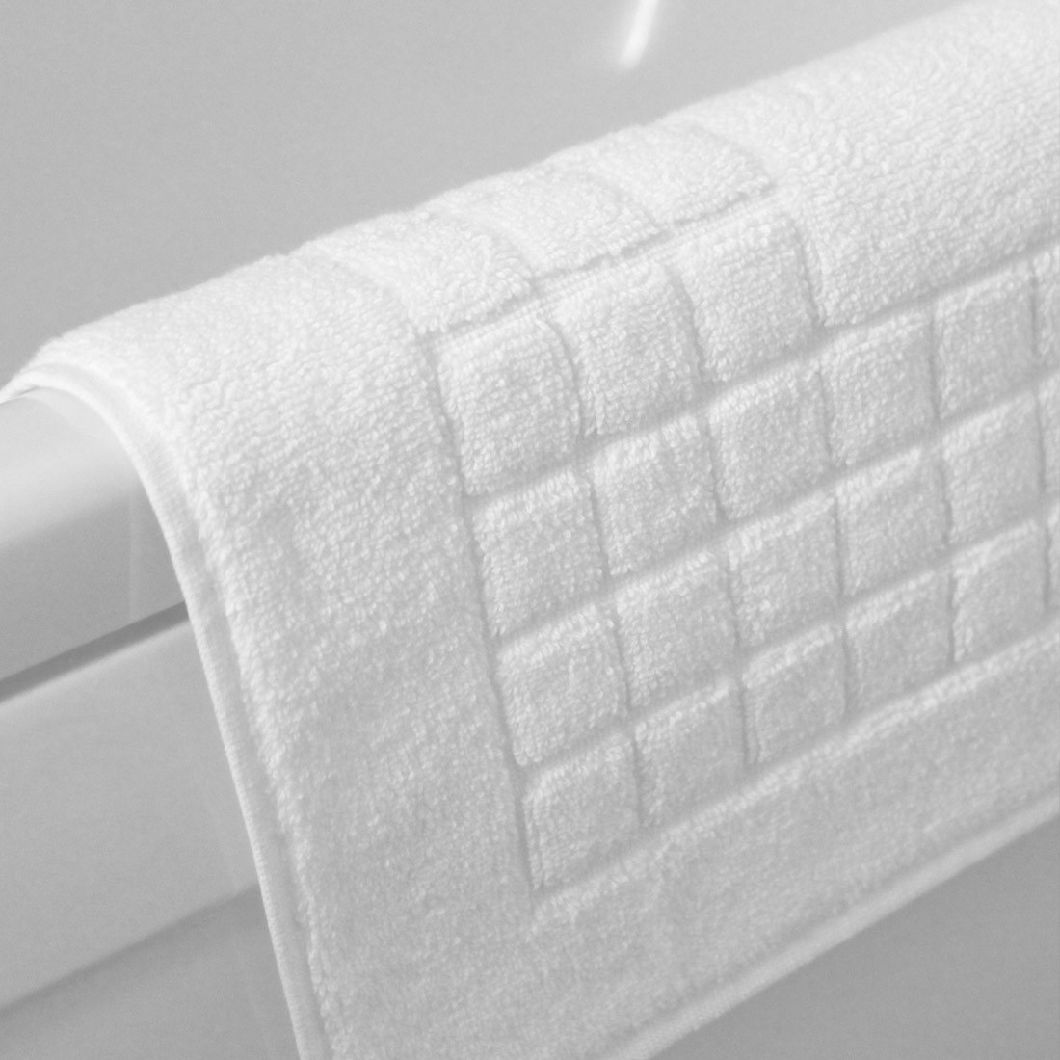 Luxury 5star Hotel White Terry Bath Mat Bathroom Linen