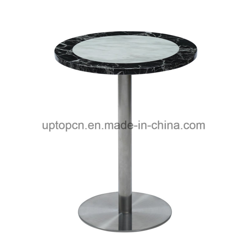 Round Marble Desktop Restaurant Table with Stainless Steel (SP-RT586)