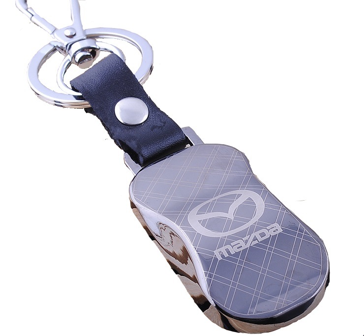 Customized Logo 3D Round Metal Keychain