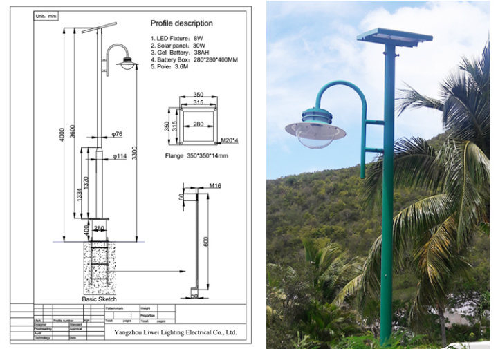 High Power Decorative 12V Outdoor Lamp LED Solar Garden Light