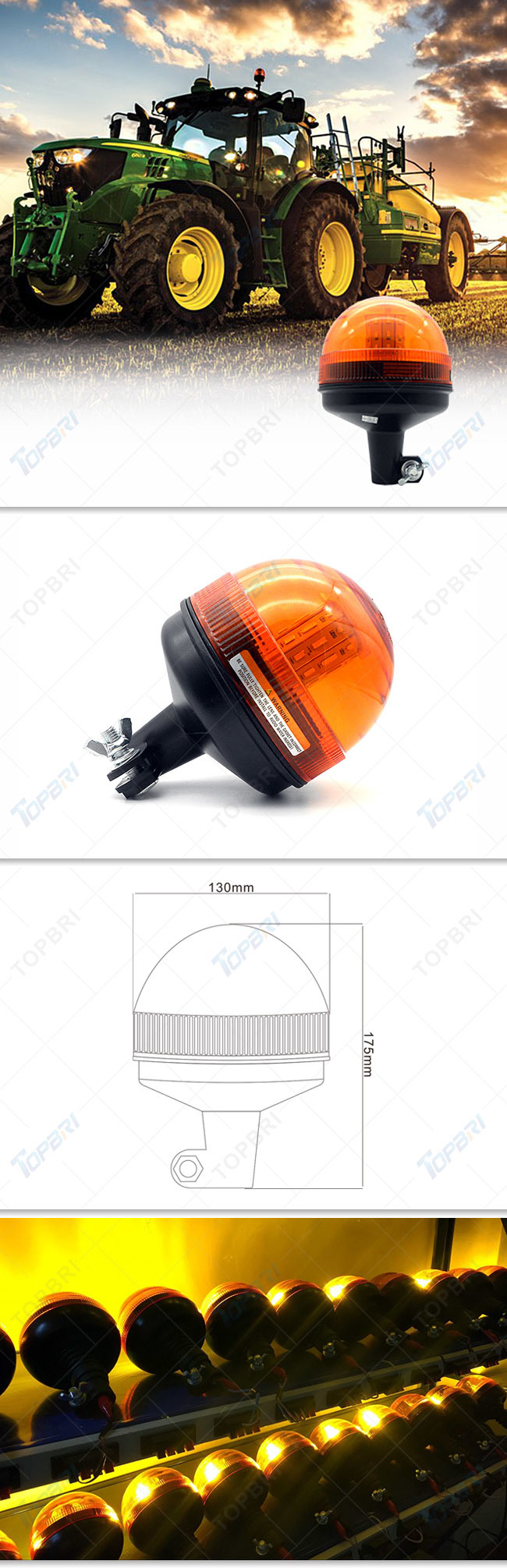 Automobile Lighting 12V Warning LED Auto Strobe Beacon Light