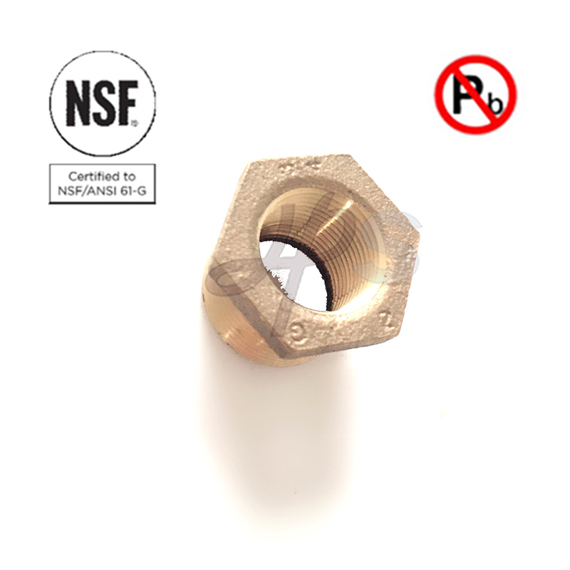 NSF Certificate Lead Free Brass Meter Coupling Nut