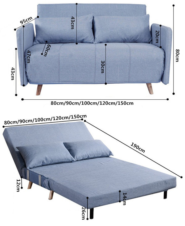 Reversible Chaise Sofa Contemporary Sectional Pull out Bed