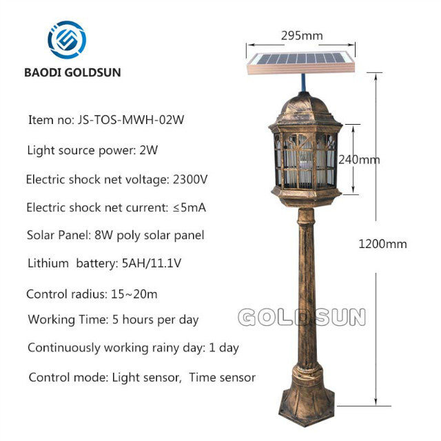 Solar Power Garden Mosquito Killer LED Lamp