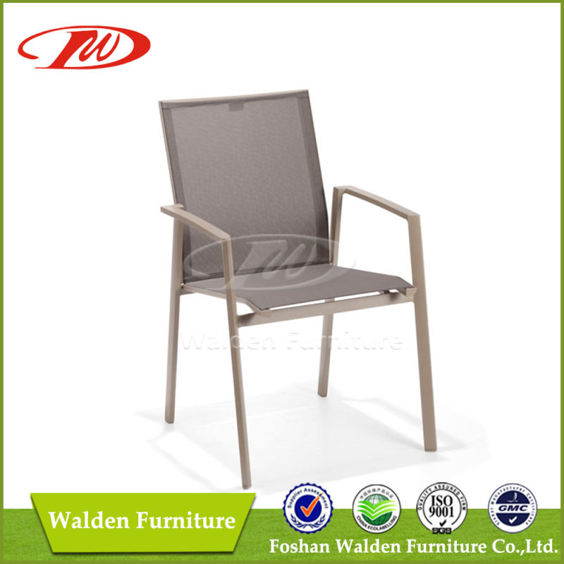 2016 New Design Sling Chair and Aluminium Table with Glass Top for Outdoor Garden Patio Use