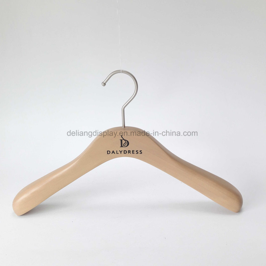 Lotus Wood Hanger in Beige Yellow Color and Round Hook