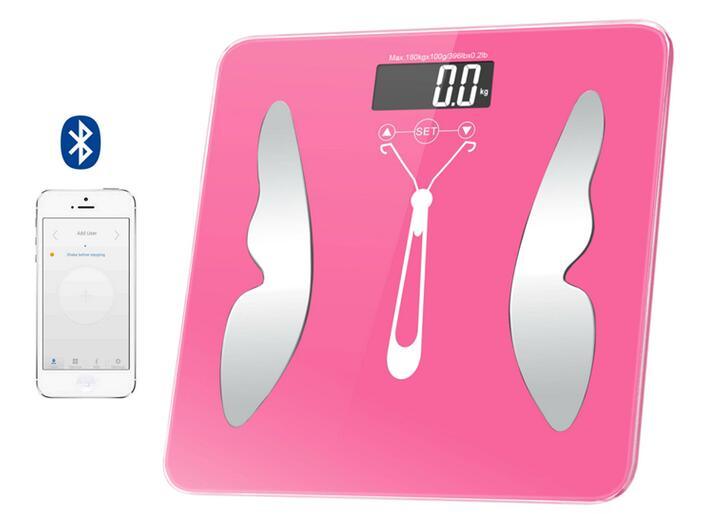 Large Glass Platform Electronic Bathroom Weighing Digital Body Fat Scale
