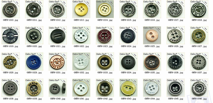 Black Gold Sliver Vogue Style Hole Sewing Button Garment Metal Button Clothing Button for Coat Jacket