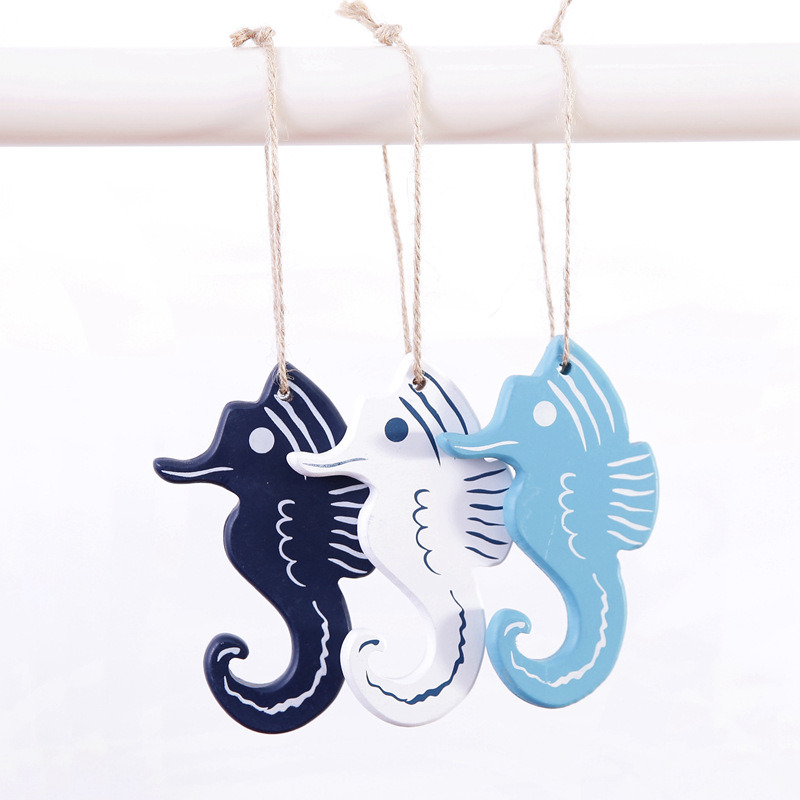 Mediterranean-Style Fish Little Five Wood Small Pendant Crafts Ornaments