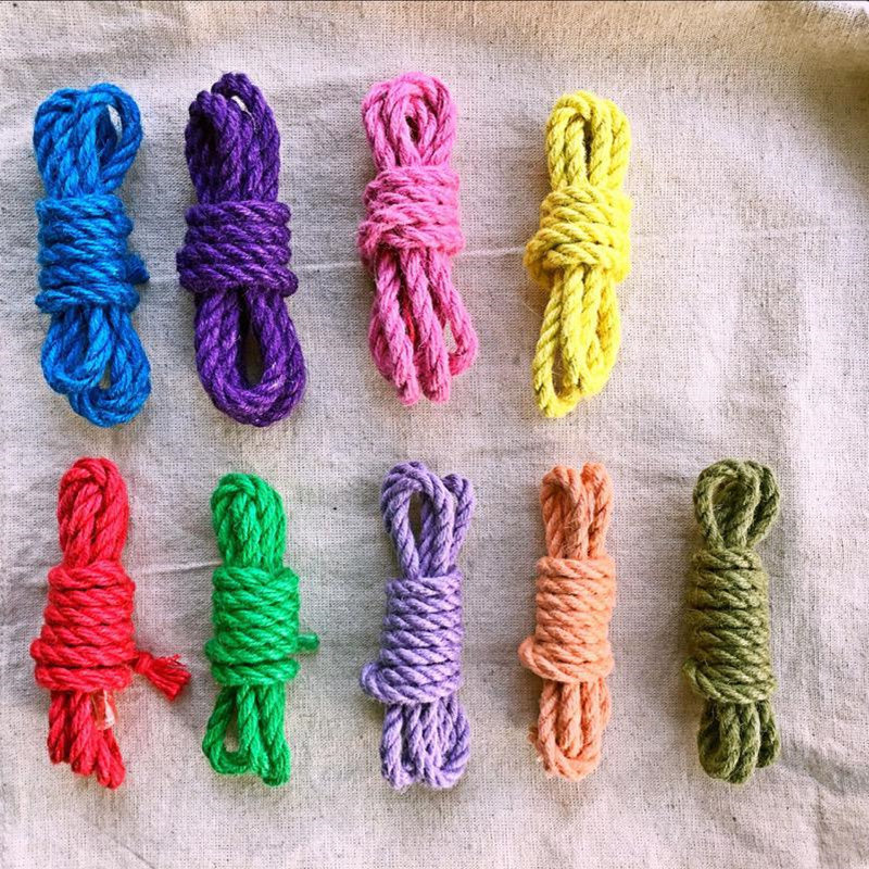 Jute Dyed Rope for Artwork Making (JDR-6mm)