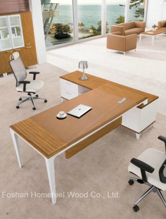 Modern L Shape Wooden Office Executive Boss Table (HF-GD019)