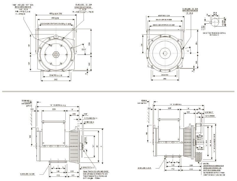 Stamford Brushless Three Phase AC Synchronous Alternator Stf164