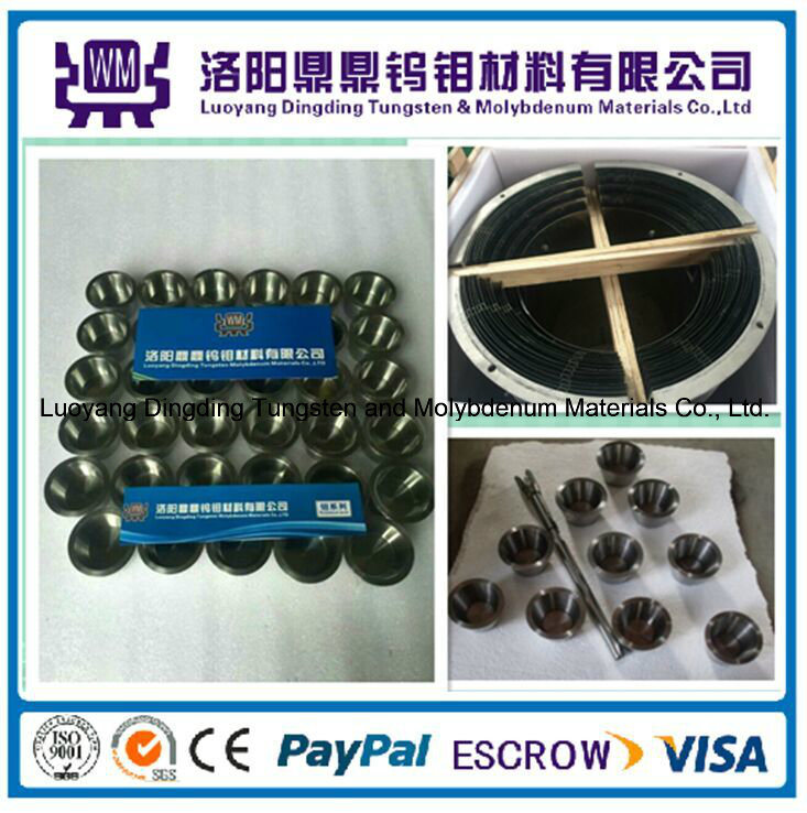 99.95% Tungsten Crucible/Molybdenum Crucibles for Crystal Growth and Rare Earth Melting with Factory Price