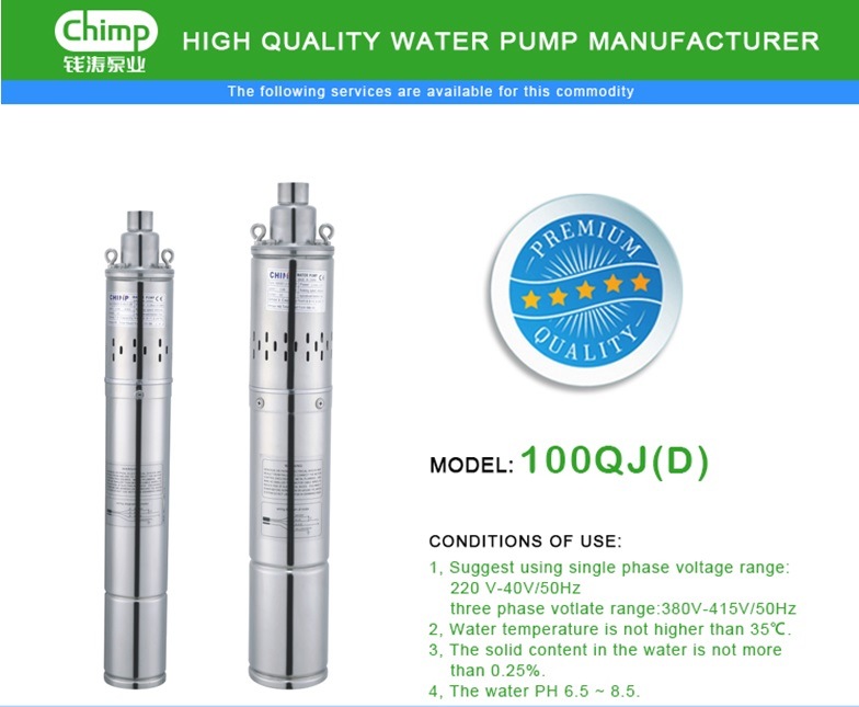 4qgd1.2-100-0.75 Screw Submersible Water Pump