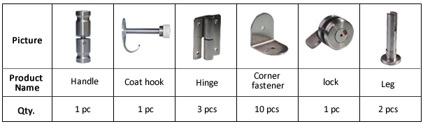 Stainless Steel Toilet Partition Hardware