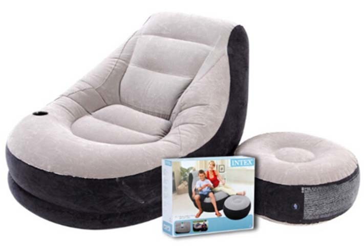 Inflatable PVC Flocking Lazy Recliner Sofa