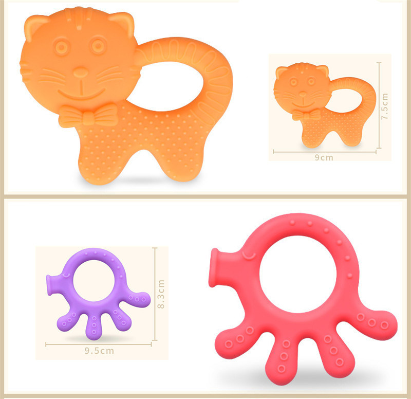 Frog Shape Baby Teething Toys Hottest Silicone Gum Rings Factory