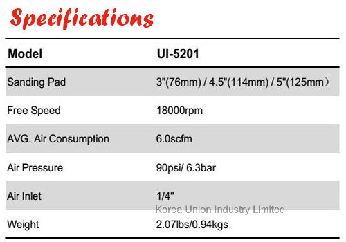 3 Inch Angle Mini Air Pneumatic Finger Sander Ui-5201