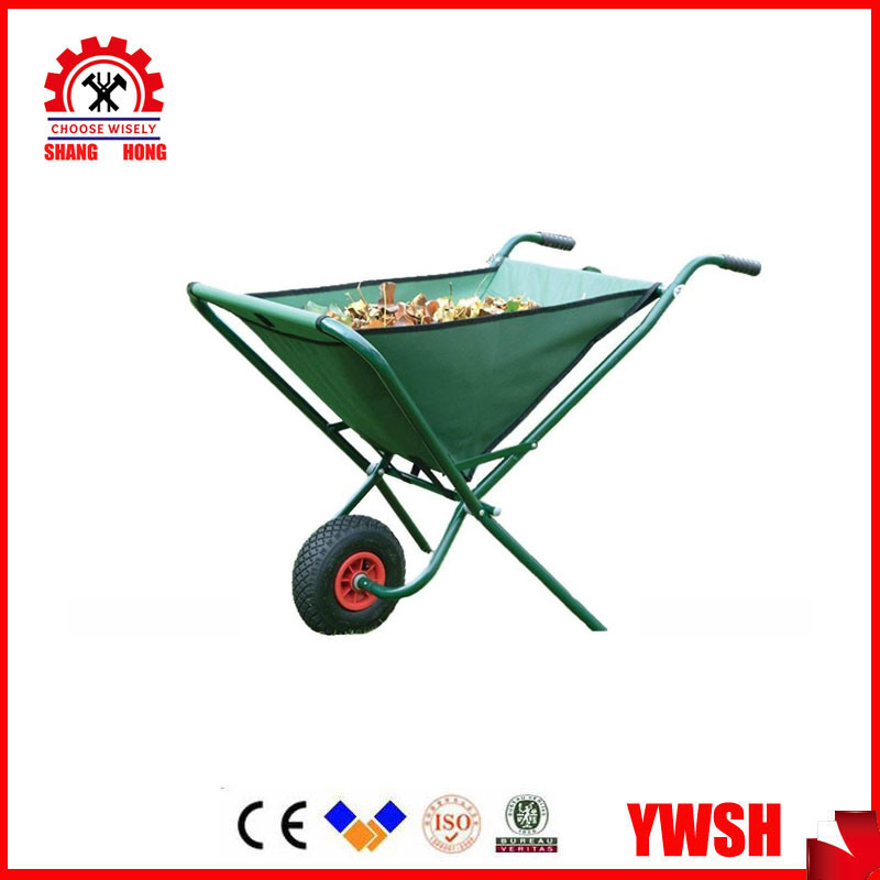 Lightweight Green Space Saving Folding Garden Wheelbarrow Foldable Wheel Barrow