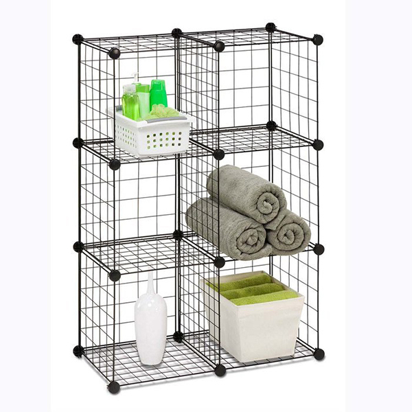 Metal Versatile Wire Grid Cube Storage Kitchen Rack