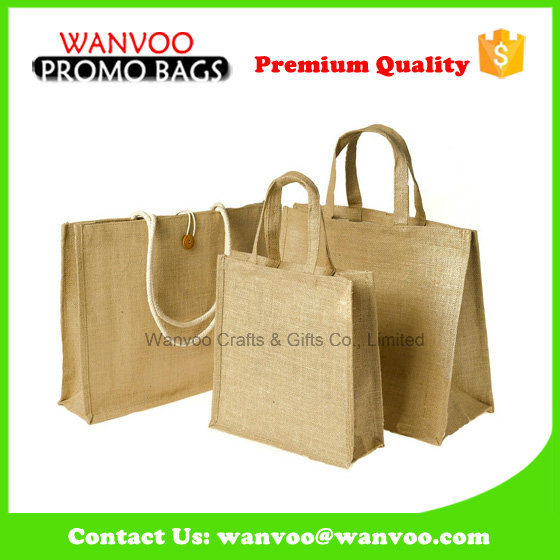 Fashion Tote Shopping Promotional Jute Liene Fabric Bag