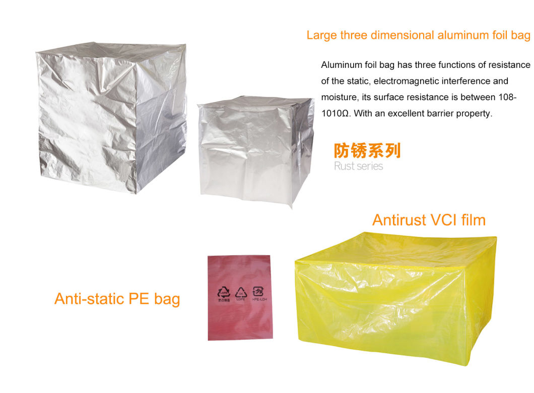 Cubic OEM Color Anticorrosive Vci Film for Large Equipment