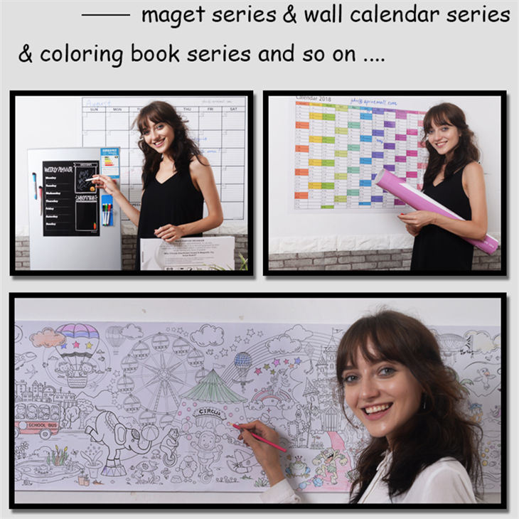 Custom Large Dry or Wet Erase Wall Calendar Organizer