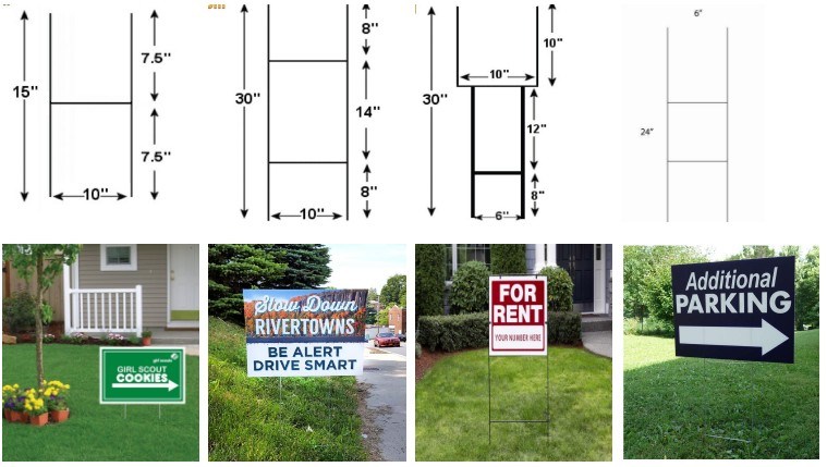 Wire H-Bracket Sign Stake/ H Stakes