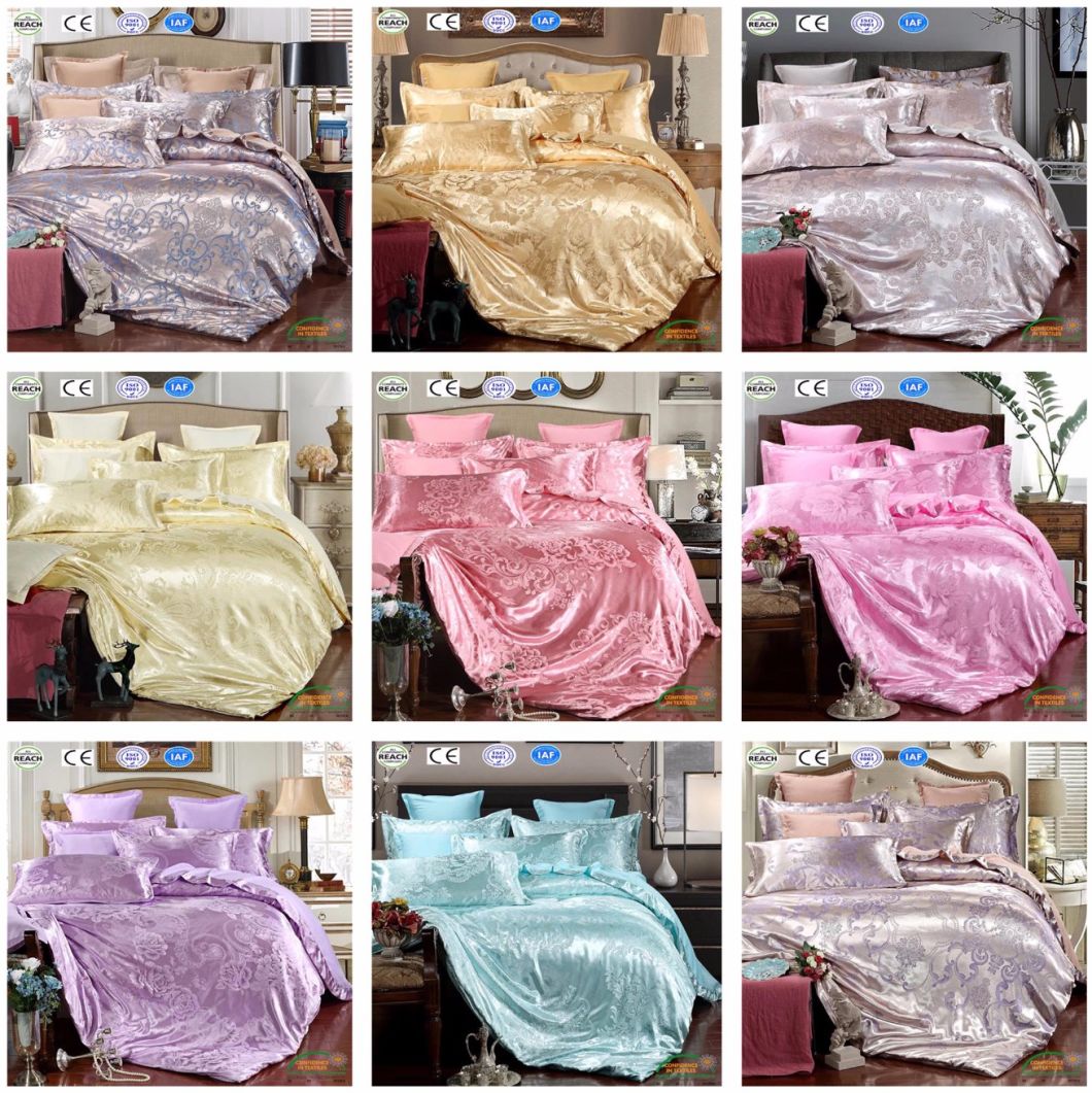 Hot Luxury Satin Silk Bedding Set King Size Bed Set Bedclothes Wholesale