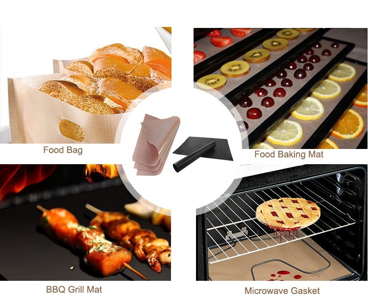 Cheap Reusable PTFE Coated Custom Teflon BBQ Grill Mats