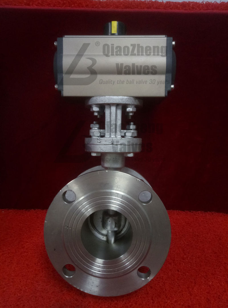 Pneumatic Flanged Metal Seal Seated Triple Offset Three-Eccentric Butterfly Valve D643hyf