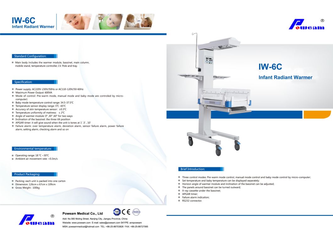 Medical Infant Radiant Warmer Infant Incubator and Radiant Warmer